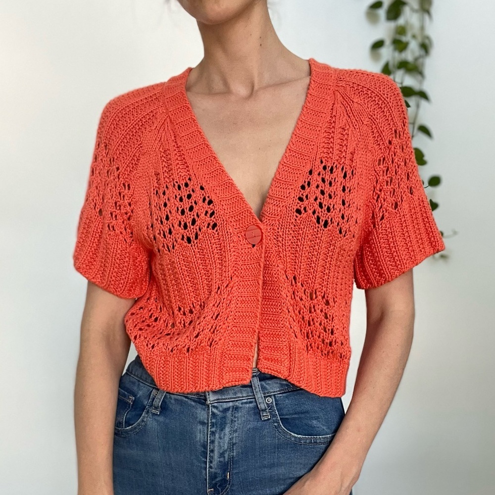 H&M Coral Knit Crop Top